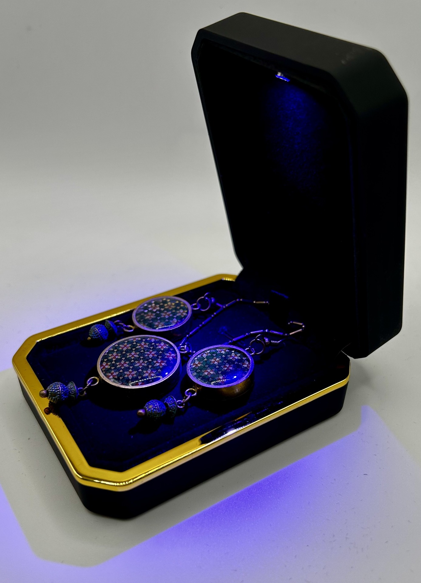 Brass & Khatam Persian Handmade Jewelry set