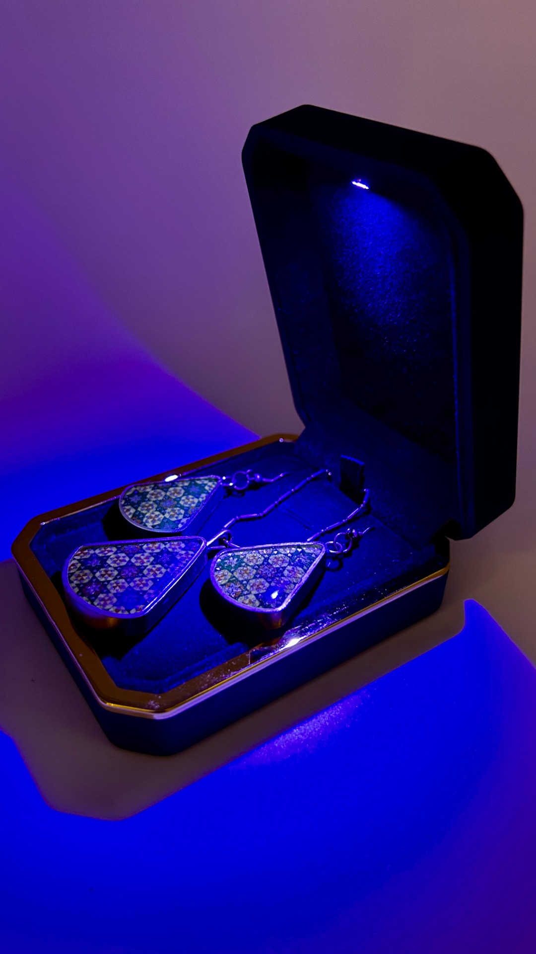 Brass & Khatam Persian Handmade Jewelry set